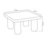 Mesa Centro Lacado Crema Dm Salón 78 X 78 X 41 cm