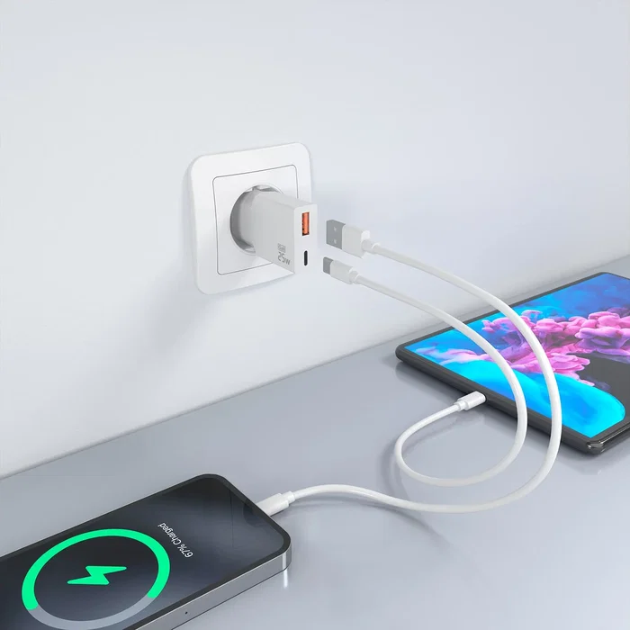 Aisens Cargador GaN 25W con USB-C y USB-A Blanco A110-1000 Aisens Cargador GaN 25W con USB-C y USB-A Blanco A110-1000