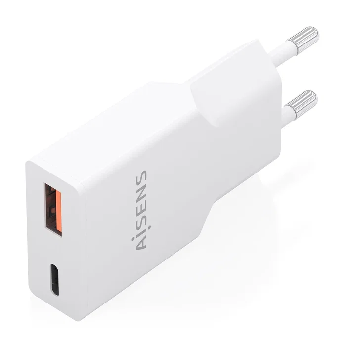 Aisens Cargador GaN 25W con USB-C y USB-A Blanco A110-1000 Aisens Cargador GaN 25W con USB-C y USB-A Blanco A110-1000