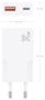 Aisens Cargador GaN 25W con USB-C y USB-A Blanco A110-1000