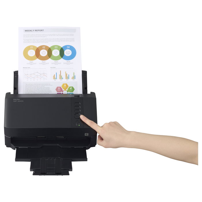 Ricoh SP-2240N Escáner de documentos con ADF, 40 ppm, Negro