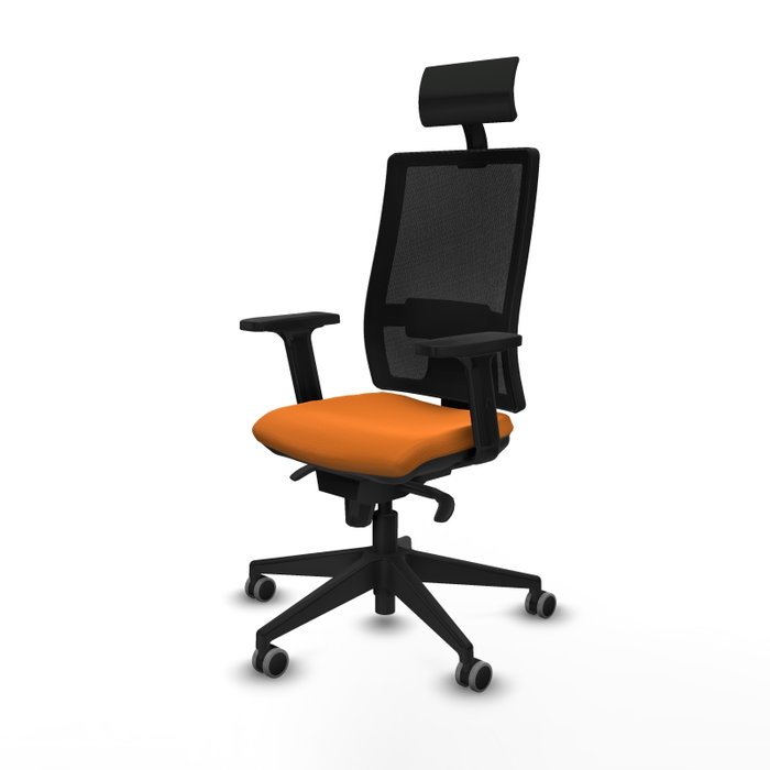PIQUERAS Y CRESPO Silla de oficina Horna Naranja y Negro