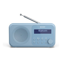 Sharp DR-P420(BL) Radio Portátil Digital con DAB/DAB+/FM, Bluetooth 5.0, Pantalla LCD, Alarma, USB, 16h Autonomía, Color Azul