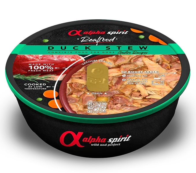 Alpha Spirit Realfood Estofado Pato Canino 9x280 gr Alpha Spirit Realfood Estofado Pato Canino 9x280 gr