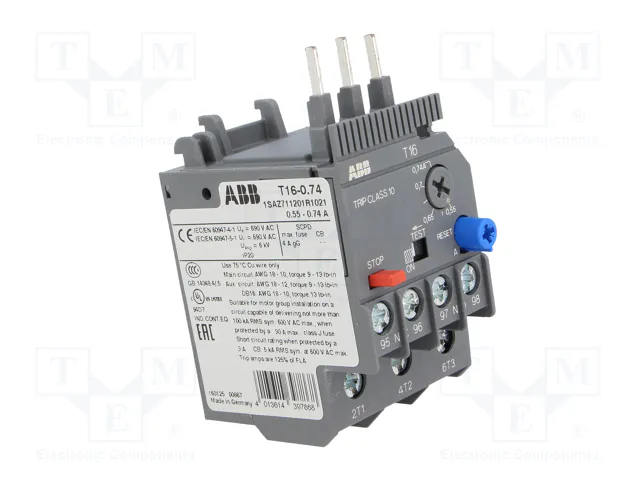 ABB Relé térmico AF 0,55-0,74A ABB Relé térmico AF 0,55-0,74A