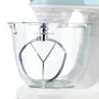 Haeger Glass Cake 700 Batidora de varillas con Bol de Vidrio 5L, 700W, Planetaria, Color Aguamarina y Blanco