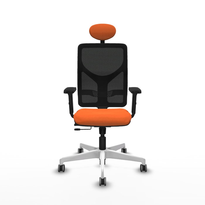 PIQUERAS Y CRESPO Silla de oficina Motilla Naranja y Negro
