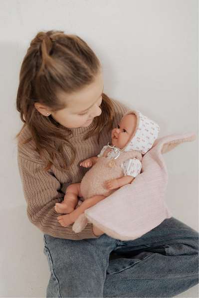 Muñecas Arias - Muñeca Elegance Babyto Rosa 35 cm con Manta, Muñeco de Peso (en Español)