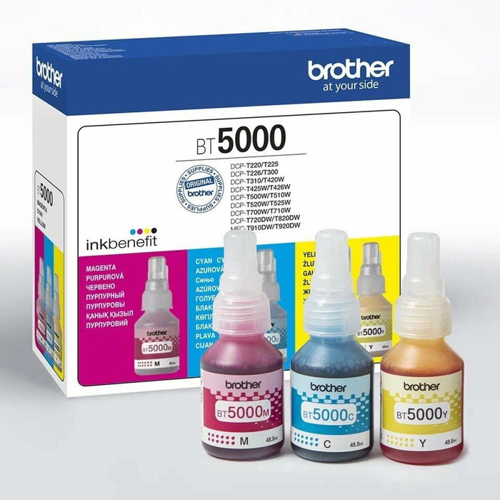 Brother BT5000CL Value Pack - Pack de 3 - 48,8 ml - Cian, Magenta, Amarillo