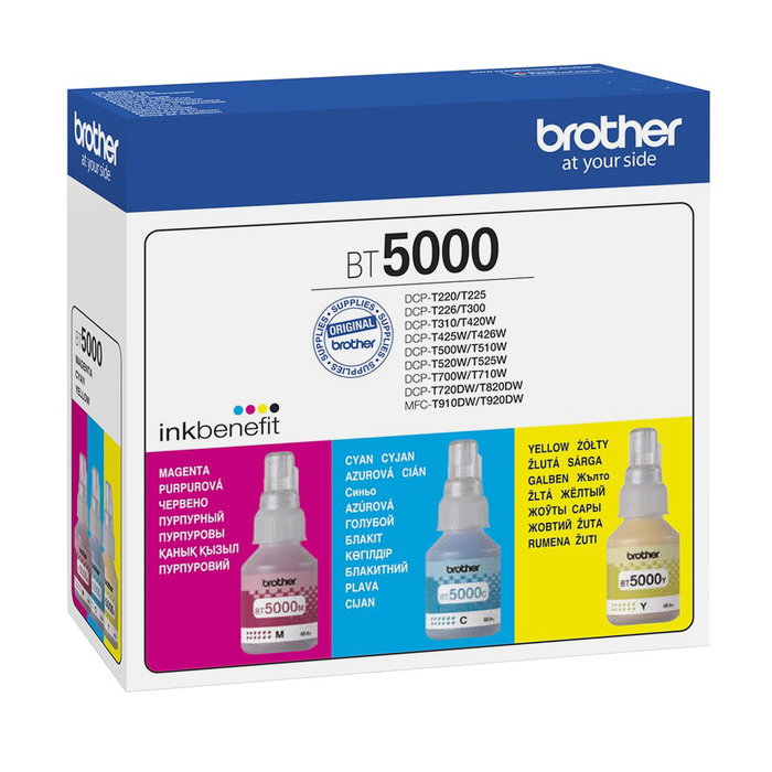 Brother BT5000CL Value Pack - Pack de 3 - 48,8 ml - Cian, Magenta, Amarillo