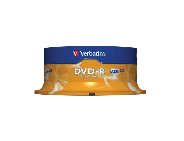 Verbatim DVD-R 4,7 GB 16x Tarrina de 25 unidades Plata mate