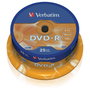 Verbatim DVD-R 4,7 GB 16x Tarrina de 25 unidades Plata mate
