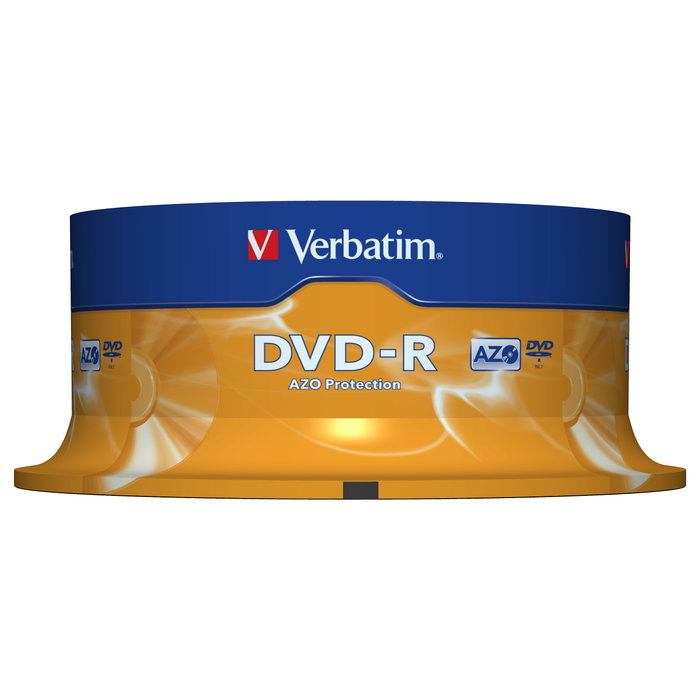 Verbatim DVD-R 4,7 GB 16x Tarrina de 25 unidades Plata mate