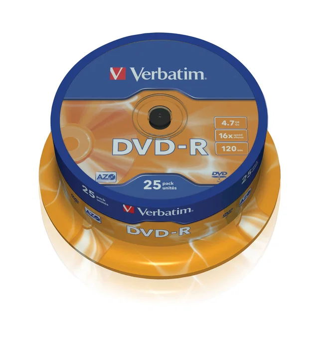 Verbatim DVD-R 4,7 GB 16x (25 unidades, Plata mate)