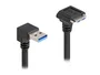 DeLOCK Cable USB 5 Gbps USB Tipo-A a USB Micro-B 90° hacia abajo 1 m Negro