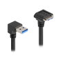 DeLOCK Cable USB 5 Gbps USB Tipo-A a USB Micro-B 90° hacia abajo 1 m Negro