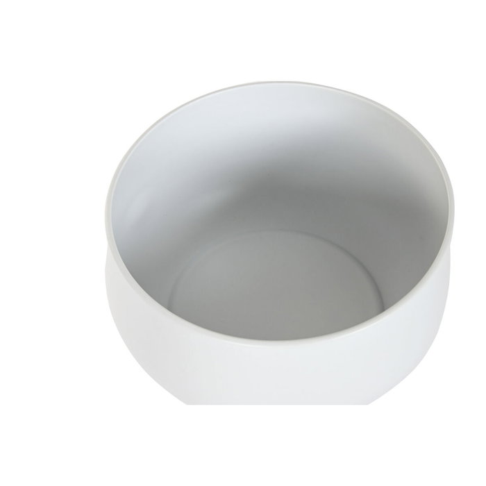 DKD Home Decor Set de 2 Maceteros de Metal Blanco