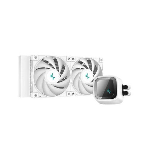 DeepCool LS520 Kit de Refrigeración Líquida para CPU, Radiador de 240 mm, Ventiladores A-RGB FC120 PWM, Bomba de 4ª Gen, Compatible con Intel y AMD (Blanco)