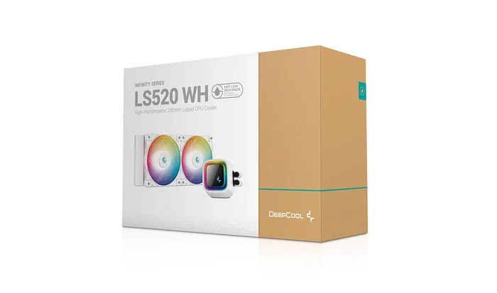DeepCool LS520 WH Sistema de refrigeración líquida CPU AIO, Radiador 240mm, 2 Ventiladores RGB de 120mm, Blanco, Compatible con Intel LGA1700/1200 y AMD AM5/AM4, R-LS520-WHAMNT-G-1