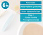 KioKids Cuchara Bebé Silicona Azul Claro Paso 2 +6 Meses