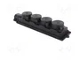 PAWBOL Tomacorriente de alimentación AC 2P+PE 16A 250VAC Negro