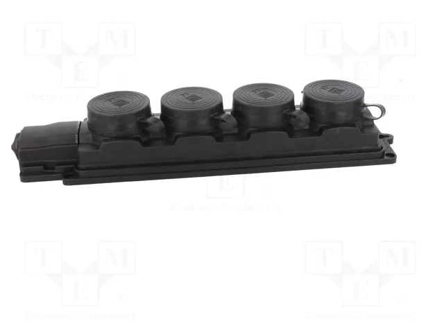 PAWBOL Tomacorriente de alimentación AC 2P+PE 16A 250VAC Negro PAWBOL Tomacorriente de alimentación AC 2P+PE 16A 250VAC Negro