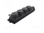 PAWBOL Tomacorriente de alimentación AC 2P+PE 16A 250VAC Negro