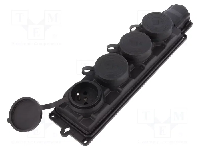 PAWBOL Tomacorriente de alimentación AC 2P+PE 16A 250VAC Negro PAWBOL Tomacorriente de alimentación AC 2P+PE 16A 250VAC Negro