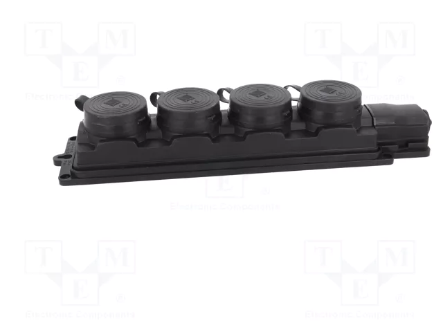 PAWBOL Tomacorriente de alimentación AC 2P+PE 16A 250VAC Negro PAWBOL Tomacorriente de alimentación AC 2P+PE 16A 250VAC Negro