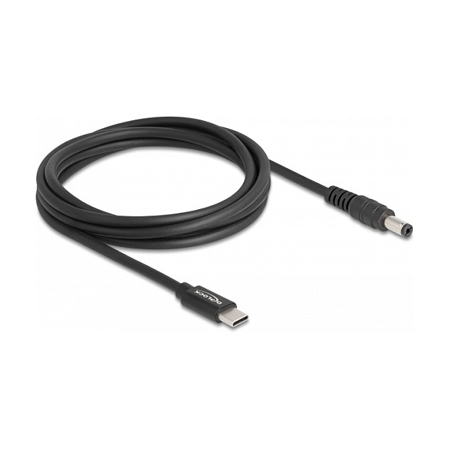 DeLOCK Cable de carga USB Type-C™ a 5,5 x 2,1 mm, 1,5 m