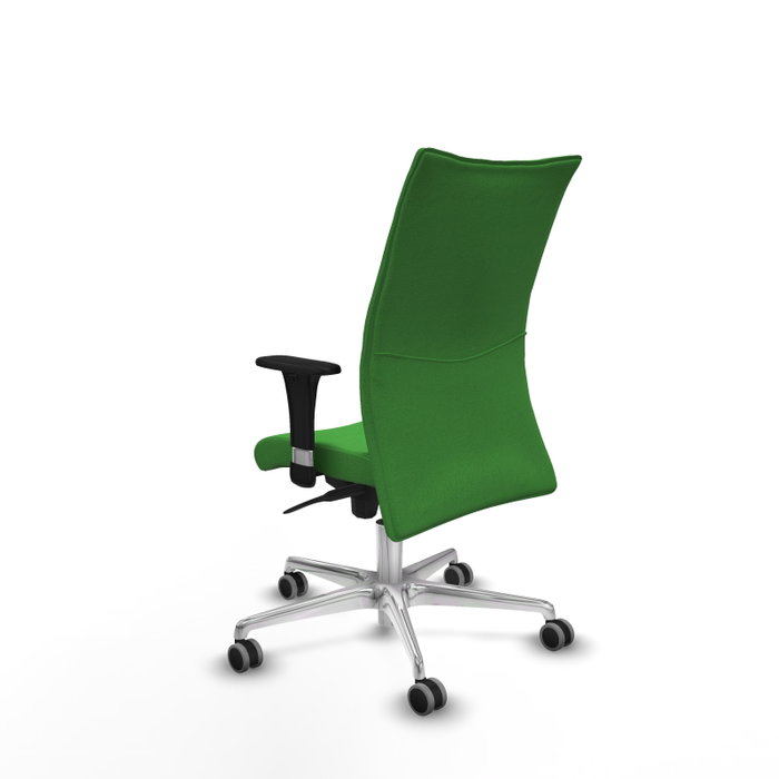PIQUERAS Y CRESPO Silla Albacete Confidente Verde con Mecanismo Sincro y Base de Aluminio