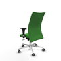 PIQUERAS Y CRESPO Silla Albacete Confidente Verde con Mecanismo Sincro y Base de Aluminio