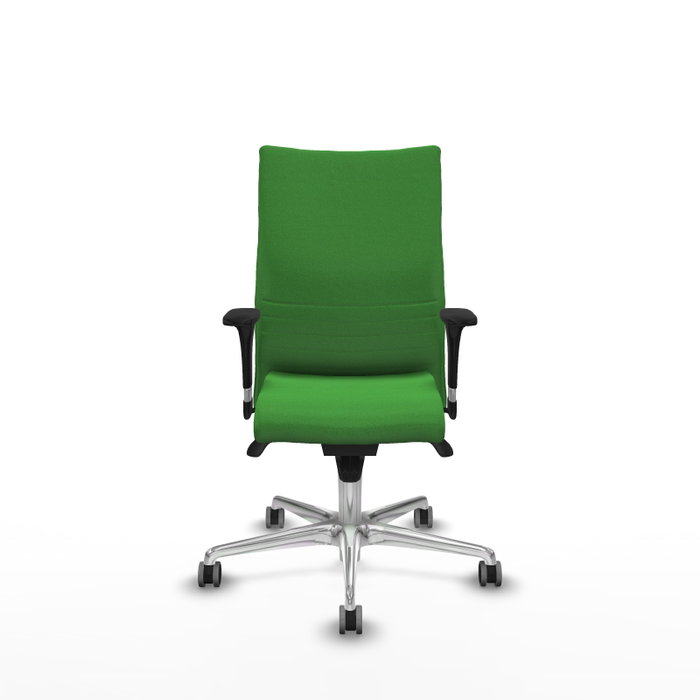 PIQUERAS Y CRESPO Silla Albacete Confidente Verde con Mecanismo Sincro y Base de Aluminio