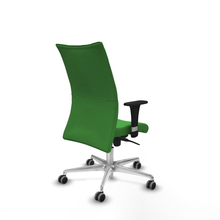 PIQUERAS Y CRESPO Silla Albacete Confidente Verde con Mecanismo Sincro y Base de Aluminio
