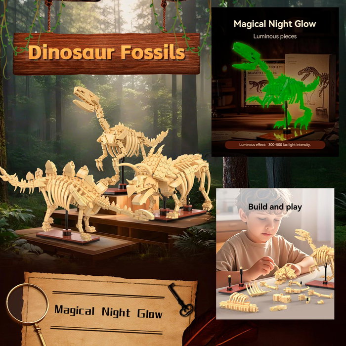 Cada Fósil de Velociraptor C59014W 256 Piezas