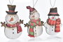 DKD Home Decor Decoración Colgante Navidad Tradicional Blanco Verde 12 x 63 x 30 cm Pack 48 Unidades