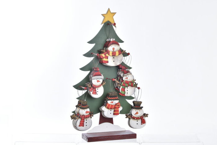 DKD Home Decor Decoración Colgante Navidad Tradicional Blanco Verde 12 x 63 x 30 cm Pack 48 Unidades