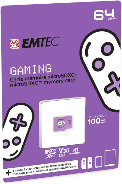 EMTEC Tarjeta MicroSDXC de 64 GB Púrpura