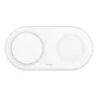 Belkin WIZ021vfWH Boost Charge Pro Base de carga inalámbrica 2 en 1 Qi2 con imán de 15W para mesa - Blanco