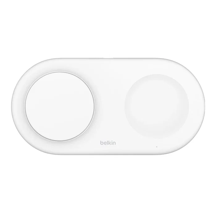 Belkin WIZ021vfWH Boost Charge Pro Base de carga inalámbrica 2 en 1 Qi2 con imán de 15W para mesa - Blanco Belkin WIZ021vfWH Boost Charge Pro Base de carga inalámbrica 2 en 1 Qi2 con imán de 15W para mesa - Blanco