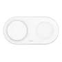 Belkin WIZ021vfWH Boost Charge Pro Base de carga inalámbrica 2 en 1 Qi2 con imán de 15W para mesa - Blanco