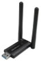 Qoltec 56987 Adaptador USB Dual Wi-Fi con antena 2 x 2dBi, Estándar AC, USB 3.0, 1200Mbps