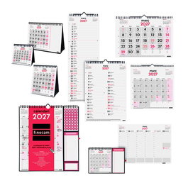 FINOCAM Set de 70 Calendarios Mensuales Neutros 2027 Surtidos de Pared y Sobremesa