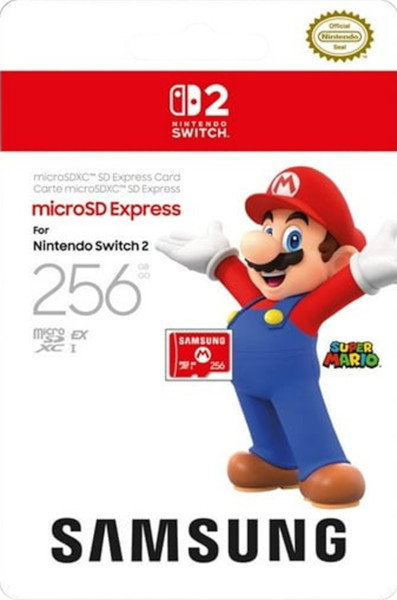 Samsung Micro SD Express 256 GB Rojo para Nintendo Switch 2 Samsung Micro SD Express 256 GB Rojo para Nintendo Switch 2