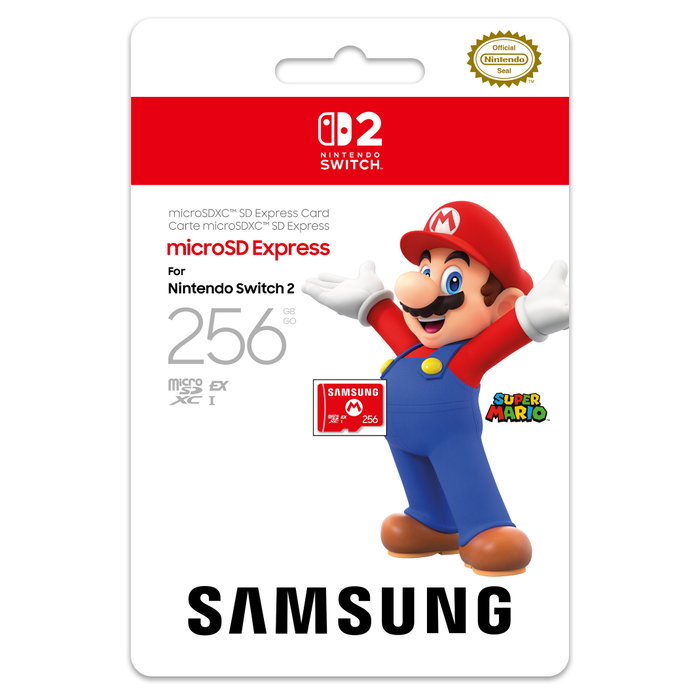 Samsung microSD Express de 256 GB para Nintendo Switch 2 - Rojo