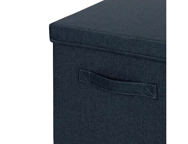 Leitz Caja de almacenaje de tela con tapa, 2 piezas, gris