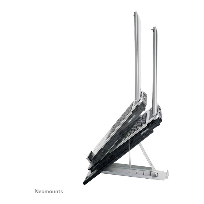 Newstar Soporte Articulado para Portátil y Tablet NSLS100, Ajustable 10-22 Pulgadas, Plegable, Hasta 5 KG, Plata, Aluminio