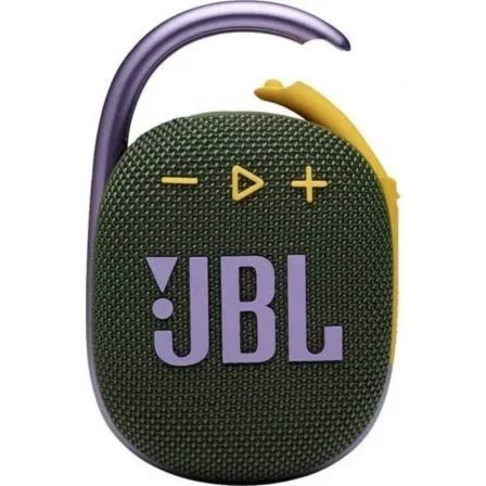 JBL JBLCLIP4GRN Altavoz Bluetooth Clip 4, 5W, Sonido Pro, Ultraportátil, Mosquetón, Resistente al Agua y Polvo, 10h Autonomía, Verde JBL JBLCLIP4GRN Altavoz Bluetooth Clip 4, 5W, Sonido Pro, Ultraportátil, Mosquetón, Resistente al Agua y Polvo, 10h Autonomía, Verde