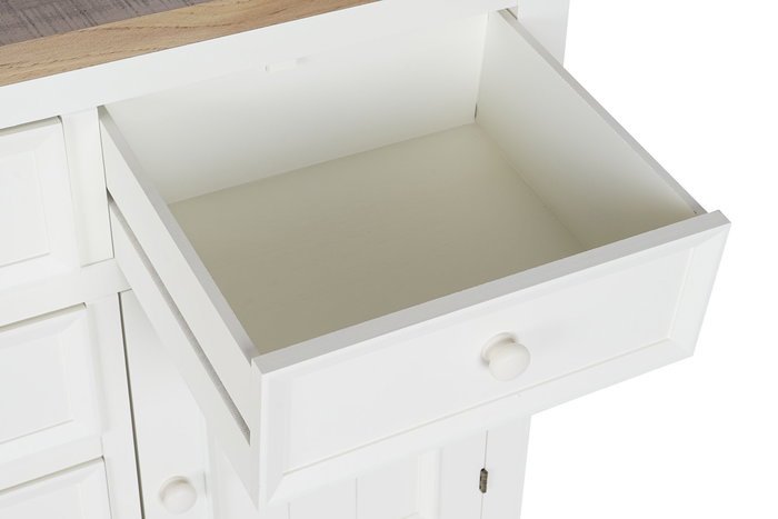 DKD Home Decor Morefond 23 Buffet Tradicional Beige Natural Paulownia 40 x 77 x 122 cm