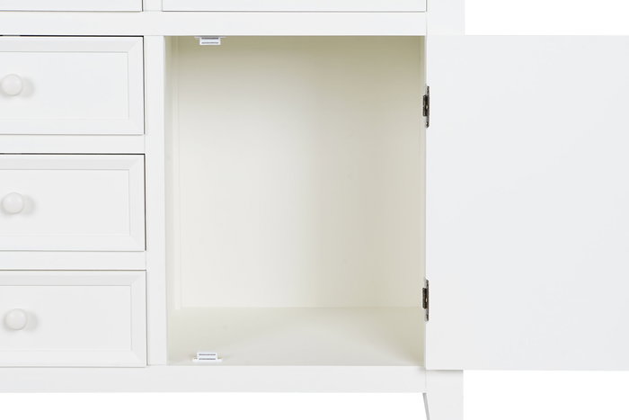 DKD Home Decor Morefond 23 Buffet Tradicional Beige Natural Paulownia 40 x 77 x 122 cm